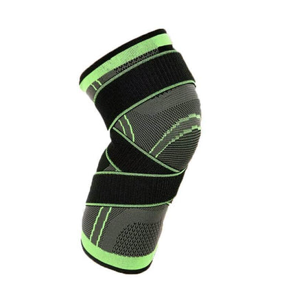 3D Weaving Knee Brace Breathable Sleeve Support Running Jogging Joint Pain Leg Green - Green-XL.