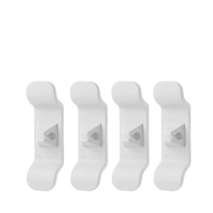 Cord Organizer Wrap Holder 4pcs Kitchen Appliance Cable Winder Adhesive Clip - 4PCS White.