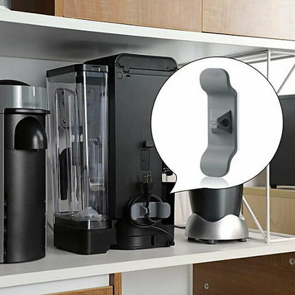 Cord Organizer Wrap Holder 4pcs Kitchen Appliance Cable Winder Adhesive Clip - 2PCS White+2PCS Black.