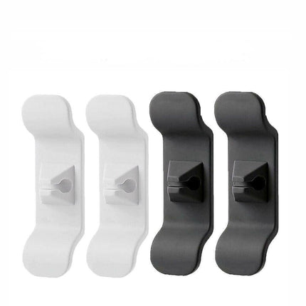 Cord Organizer Wrap Holder 4pcs Kitchen Appliance Cable Winder Adhesive Clip - 2PCS White+2PCS Black.