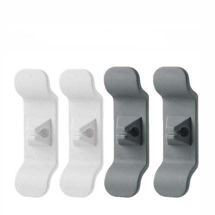 Cord Organizer Wrap Holder 4pcs Kitchen Appliance Cable Winder Adhesive Clip - 2PCS White+2PCS Black.