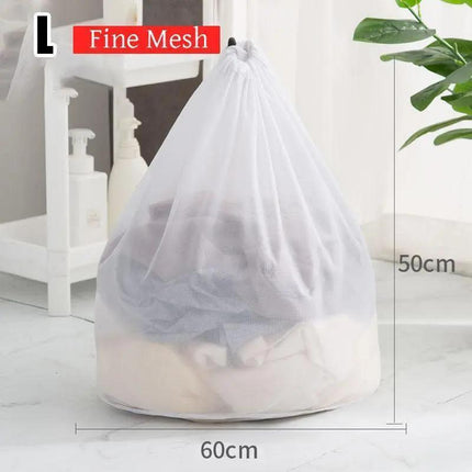 Drawstring Laundry Wash Bag Fine or Coarse Mesh Lingerie Delicate Clothes L - Coarse Mesh L.