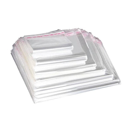 Multi-size Clear Self-Seal Cellophane Bags - Bulk Adhesive Opp - 15*20+3.