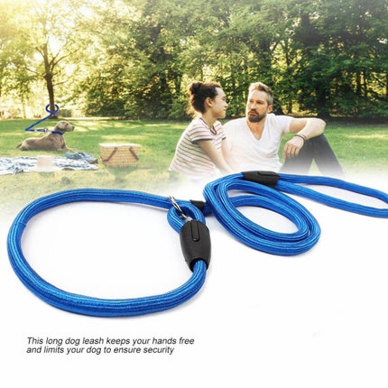 Dog Training Correction Leash Lead Cesar Puppy Pets Millan Slip Nylon Rope 10*140mm - Blue.