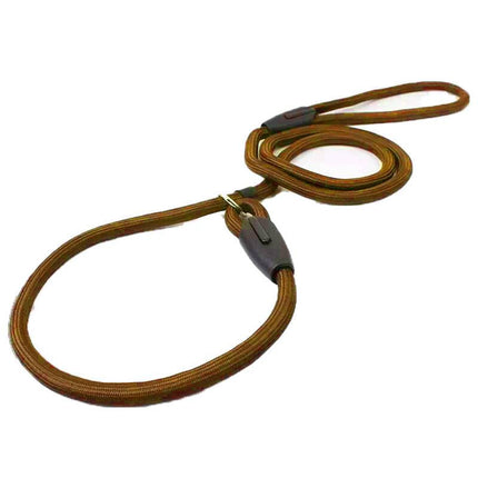 Dog Training Correction Leash Lead Cesar Puppy Pets Millan Slip Nylon Rope 10*140mm - Blue.