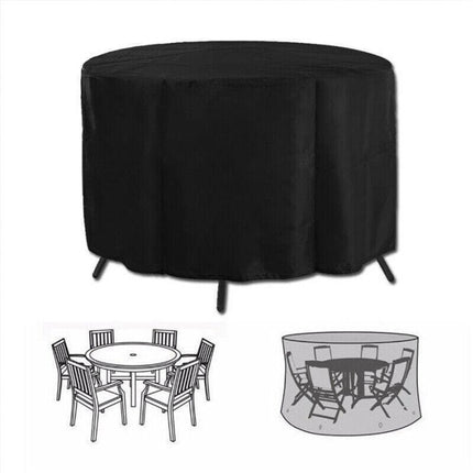 Outdoor Furniture Round 1.28M/1.85M/2.3M Cover Waterproof Garden Table Shelter - 230*110cm.