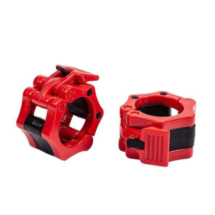 50mm Barbell Clamp Collar Clip Olympic Weightlifting Lift Spring Lock - Black.