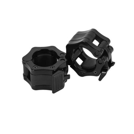 50mm Barbell Clamp Collar Clip Olympic Weightlifting Lift Spring Lock - Black.