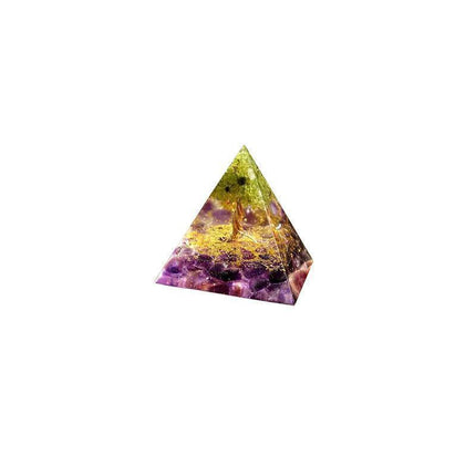 Amethyst Crystal Sphere Orgonite Pyramidamp Obsidians - Black Purple(60mmx60mm).