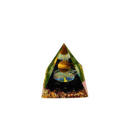 Amethyst Crystal Sphere Orgonite Pyramidamp Obsidians - Black Purple(60mmx60mm).