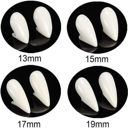 Cosplay Vampire Fangs Fake Teeth for Halloween Costume Party Dress Up 2PCS Prop Set - 15mm-1Piar.