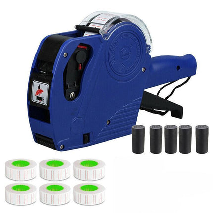 Tag Gun Labeller Kit With 6 Rolls Labels And 5 Inks Roller - Yellow.
