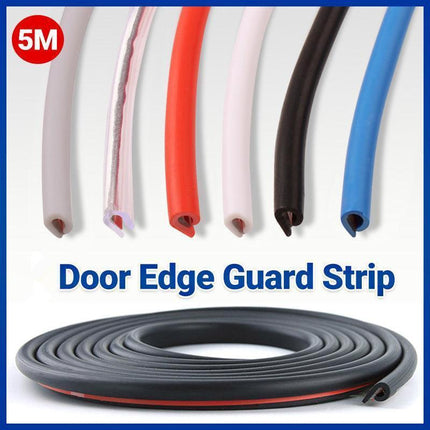 5m Car Door Edge Protector Strip Anti-Scratch Protection Rubber Trim Seal - Clear.
