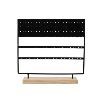 Earring Stand Display Rack 3-Tier Ear Stud Holder Jewelry Organizer 144 Holes - Black.