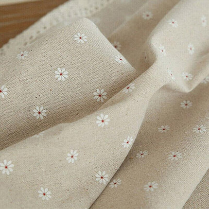 Floral Tablecloth with Lace Edge Cotton Linen Cover for Dining Table Square Rectangle - 90*140CM.