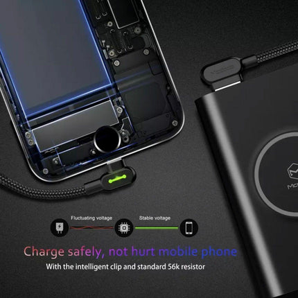Mcdodo Fast Usb Cable Heavy Duty Charging Syn Charger Iphone 90 Degree Angle - 1.2m.