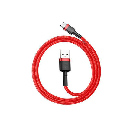 Red and Red Baseus USB To Type-C Charger Cable 3A Fast Charging For Huawei - 2M 1PC.