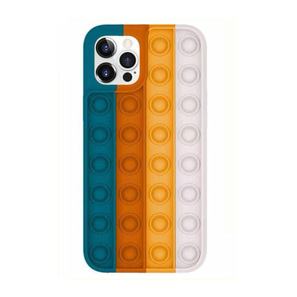 Blue-White Pop Fidget Toys Push It Bubble Phone Case For Iphone - iPhone 11Pro.