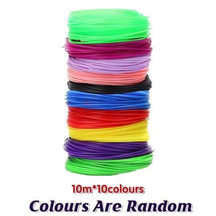 100M PLA 3D Pen Filament 10 Colours 1.75mm Printing Material for Drawing Craft.