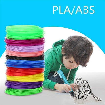 100M PLA 3D Pen Filament 10 Colours 1.75mm Printing Material for Drawing Craft.