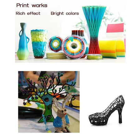 100M PLA 3D Pen Filament 10 Colours 1.75mm Printing Material for Drawing Craft.