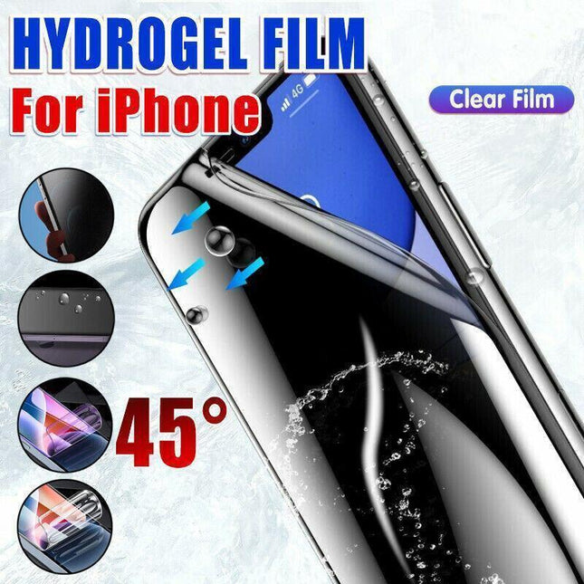 Clear Film iPhone 13 12 11 Pro Xs Max Plus Hydrogel Film Screen Protector - For iPhone 11.