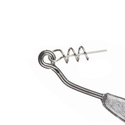 Weedless Jighead Hook Swimbait Worm Fishing Lure Wide Gap Single Barbed Spinner - 1/0#.