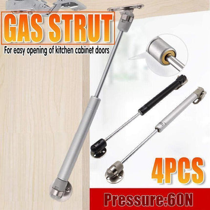 4PCS 60N Gas Strut Kitchen Cabinet Cupboard Door Hinges Stays - Black.