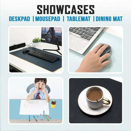 60*30Cm Leather Mouse Pad Gaming Waterproof Mousepad Desk Mat Anti-Slip Rubber - Light Green.