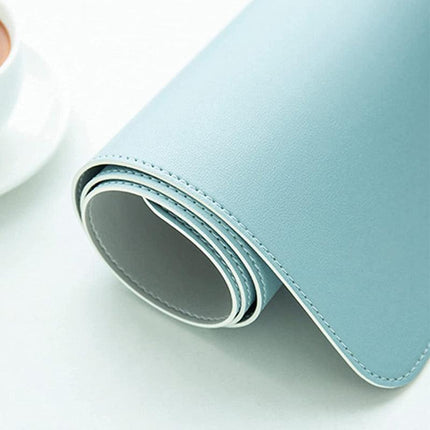 60*30Cm Leather Mouse Pad Gaming Waterproof Mousepad Desk Mat Anti-Slip Rubber - Light Green.