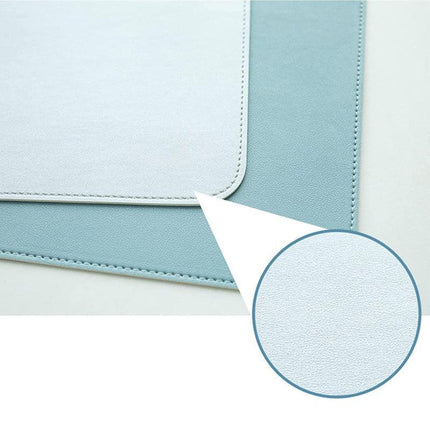 60*30Cm Leather Mouse Pad Gaming Waterproof Mousepad Desk Mat Anti-Slip Rubber - Light Green.