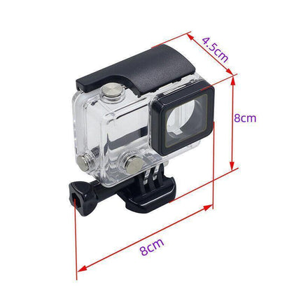 Waterproof Housing Case for GoPro Hero 3 Plus 4 Clear Protective Diving Shell - For GoPro Hero 3+.