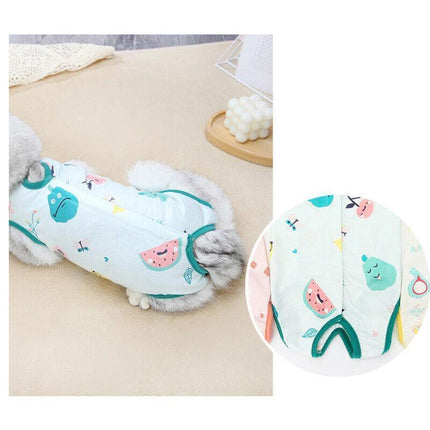 Pet Cat Postoperative Recovery Suit Pet Surgery Clothing Sterilization Weaning Pink - S（ Bust: 33cm Length: 21cm）.