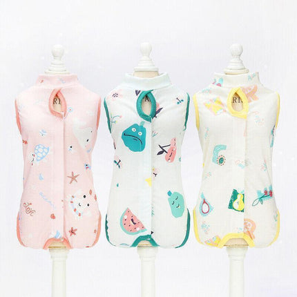 Pet Cat Postoperative Recovery Suit Pet Surgery Clothing Sterilization Weaning Pink - S（ Bust: 33cm Length: 21cm）.