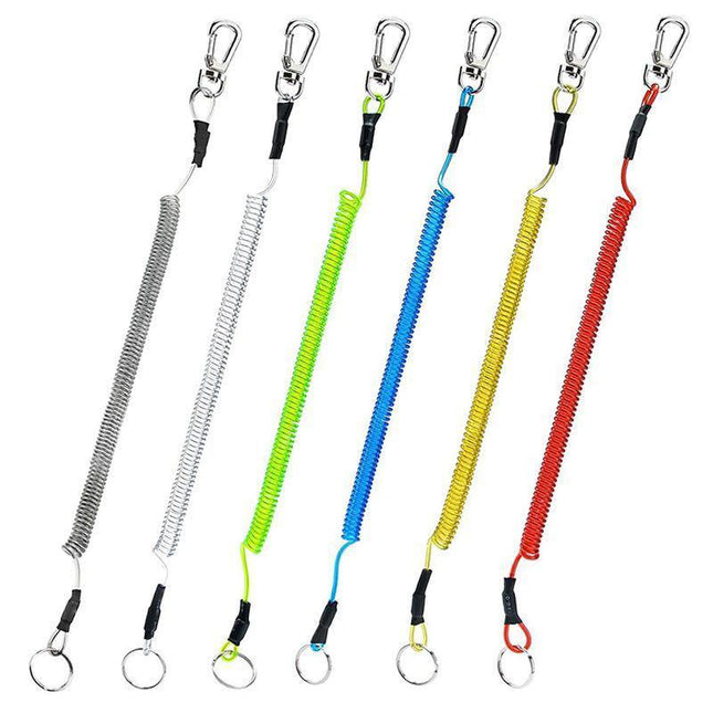 6X Fishing Lanyards Boating Ropes Kayak Secure Pliers Lip Grips Tackle Fish Tool - Black.