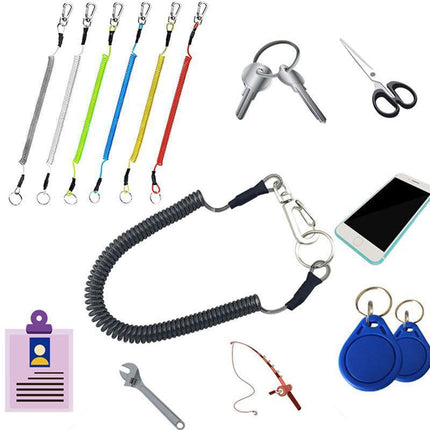 6X Fishing Lanyards Boating Ropes Kayak Secure Pliers Lip Grips Tackle Fish Tool - Black.