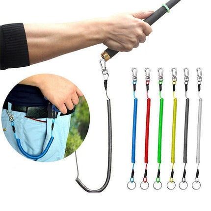 6X Fishing Lanyards Boating Ropes Kayak Secure Pliers Lip Grips Tackle Fish Tool - Black.