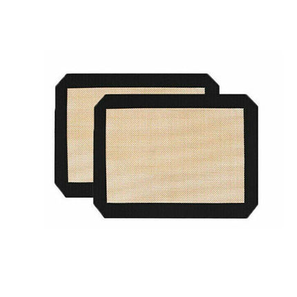 Silicone Baking Mat Non Stick Reusable Sheet for Pastry Dough Cookie Oven Bakeware - Red 2PCS(2*60X40CM).