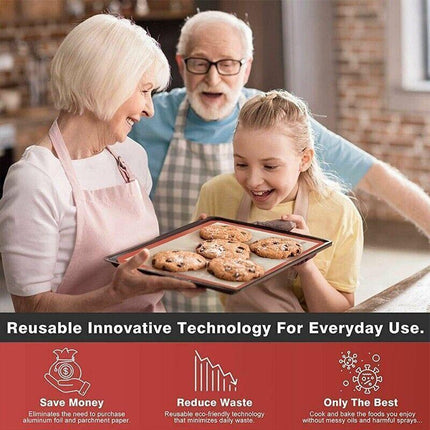 Silicone Baking Mat Non Stick Reusable Sheet for Pastry Dough Cookie Oven Bakeware - Grey 4PCS(2*30X21+2*42X29.5CM).