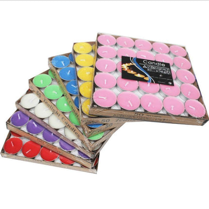 Tealight Candles 10 or 50 Pack Unscented Long Burning for Wedding Party Decor - White- 2 Hours10PCS.