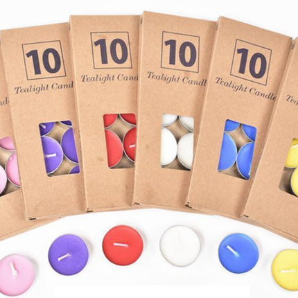 Tealight Candles 10 or 50 Pack Unscented Long Burning for Wedding Party Decor - Pink- 2 Hours10PCS.
