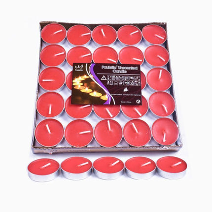 Tealight Candles 10 or 50 Pack Unscented Long Burning for Wedding Party Decor - Pink- 2 Hours10PCS.