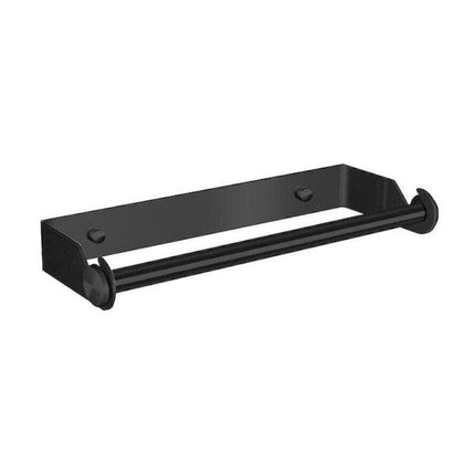 Paper Towel Holder Under Cabinet Wall Mount Stainless Steel Rack Kitchen - Black.