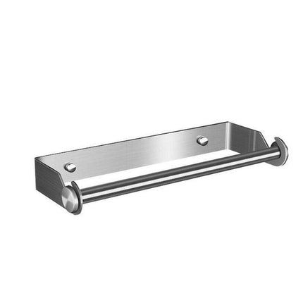 Paper Towel Holder Under Cabinet Wall Mount Stainless Steel Rack Kitchen - Black.