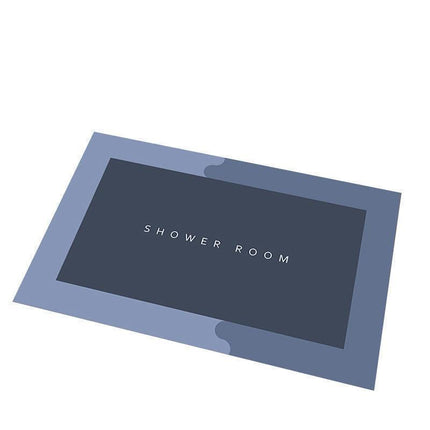 40*60CM Super Absorbent Floor Mat Soft Quick-Drying Non-Slip Diatom Mud Bath - Grey-Oval.