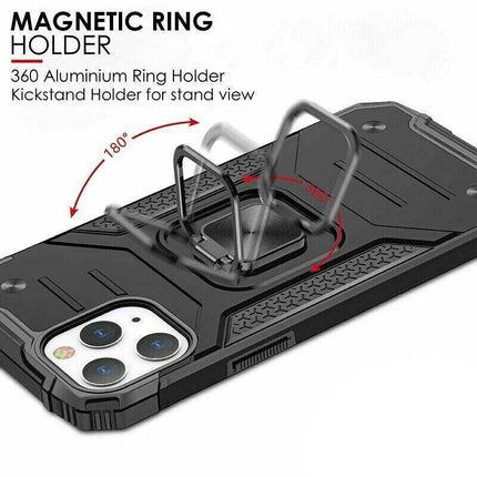 Shockproof Ring Case For iPhone 14 Plus Blue/Black/Red - Blue.