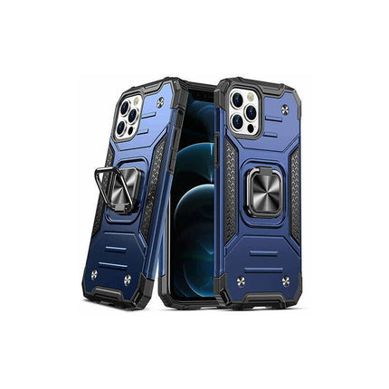 Shockproof Ring Case For iPhone 14 Plus Blue/Black/Red - Blue.