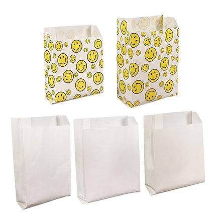1000PCS Oil-proof Takeaway Paper Bags for Premium Takeout Supply - White-16*11*4cm.