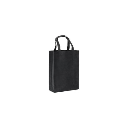 100PCS Reusable Non Woven Shopping Bags Eco Friendly Washable Tote Bags Black - 41X35X12CM.
