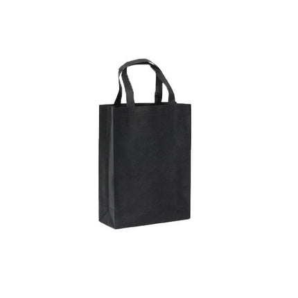 100PCS Reusable Non Woven Shopping Bags Eco Friendly Washable Tote Bags Black - 41X35X12CM.